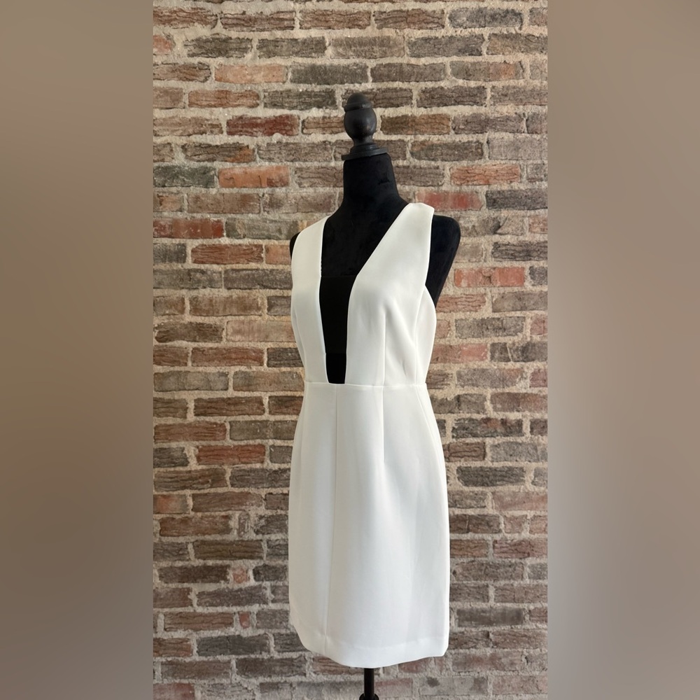Rag & Bone White V-Neck Mini Dress